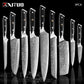 XITUO Damascus kitchen Knife 1-9PC 67 layers Japan Damascus steel Chef knife Sharp Sankotu Cleaver Boning Paring knife G10 handl