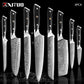 XITUO Damascus kitchen Knife 1-9PC 67 layers Japan Damascus steel Chef knife Sharp Sankotu Cleaver Boning Paring knife G10 handl