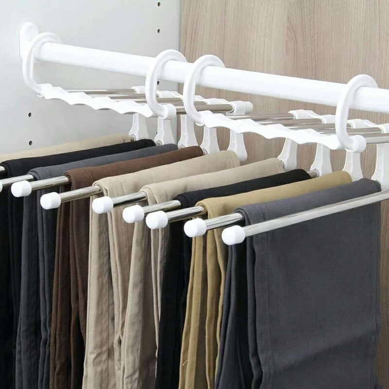 5 in 1 Trouser Storage Rack Adjustable Closet Organizer