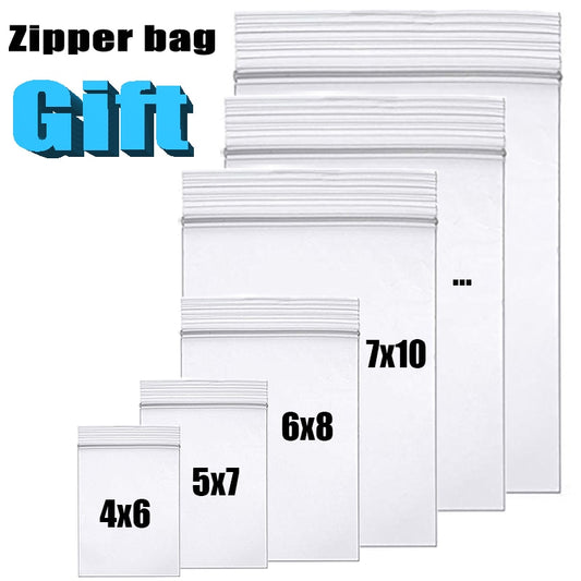 Transparent Plastic zip lock Self Sealing Bags